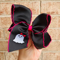 Boo-tiful Ghost Embroidered Bow