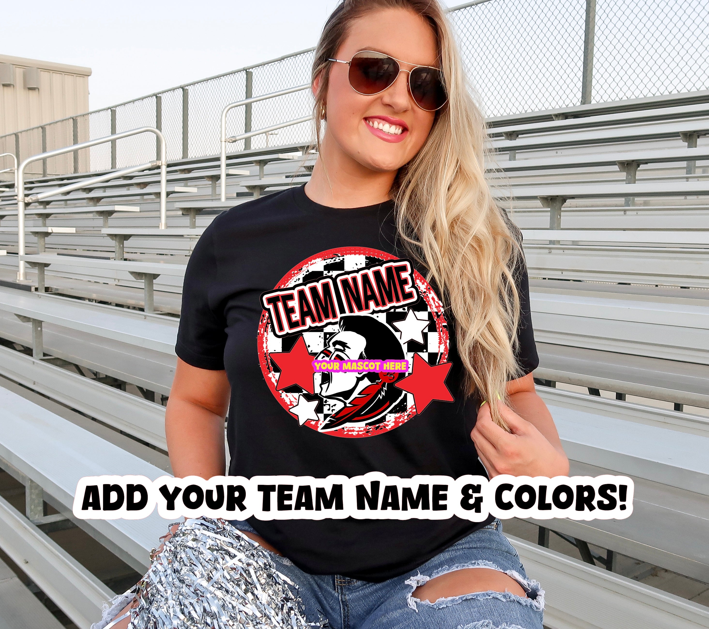 Team mascot tee (customize in notes)