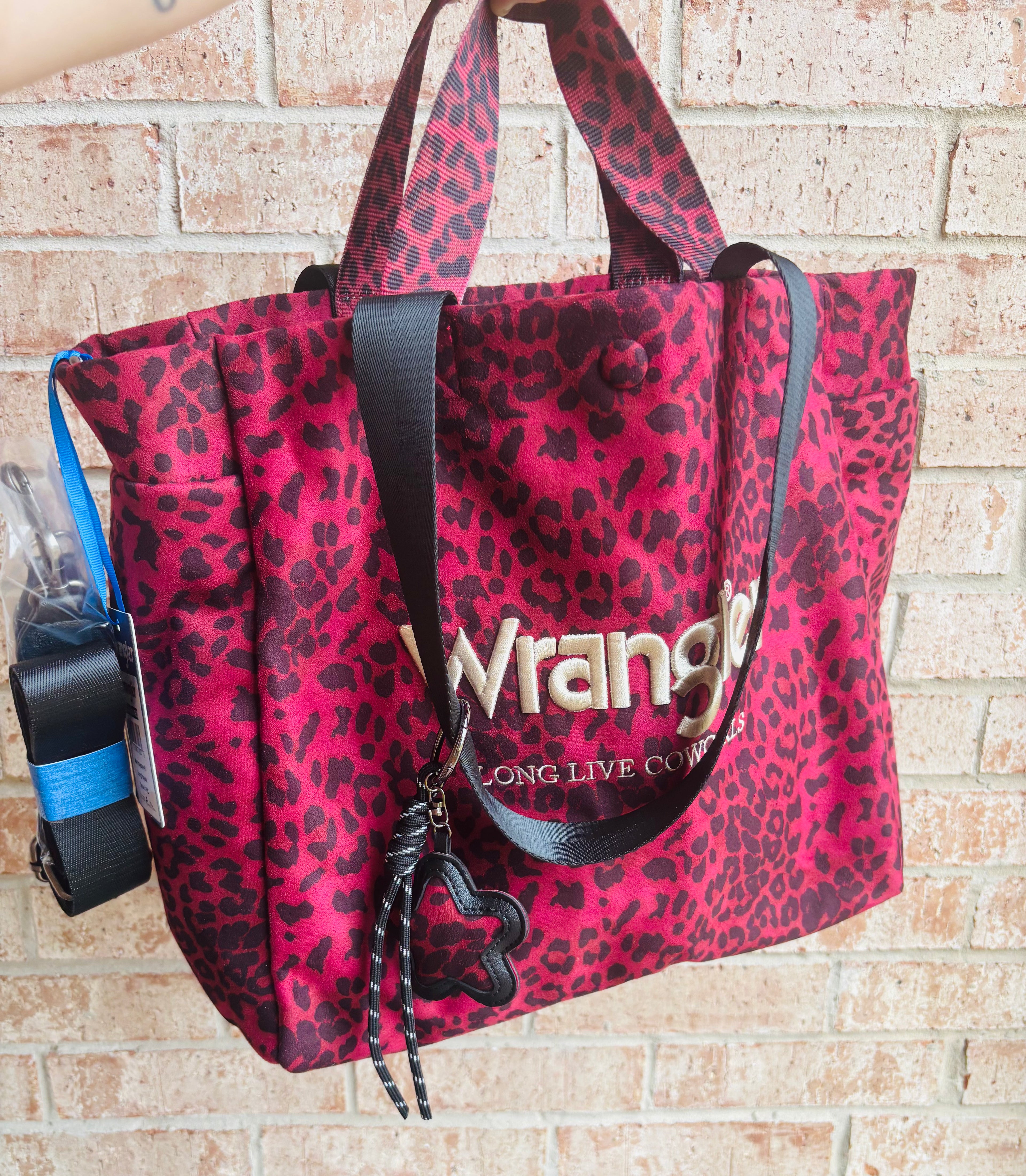 Wrangler leopard tote