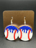Drip Baseball Earrings