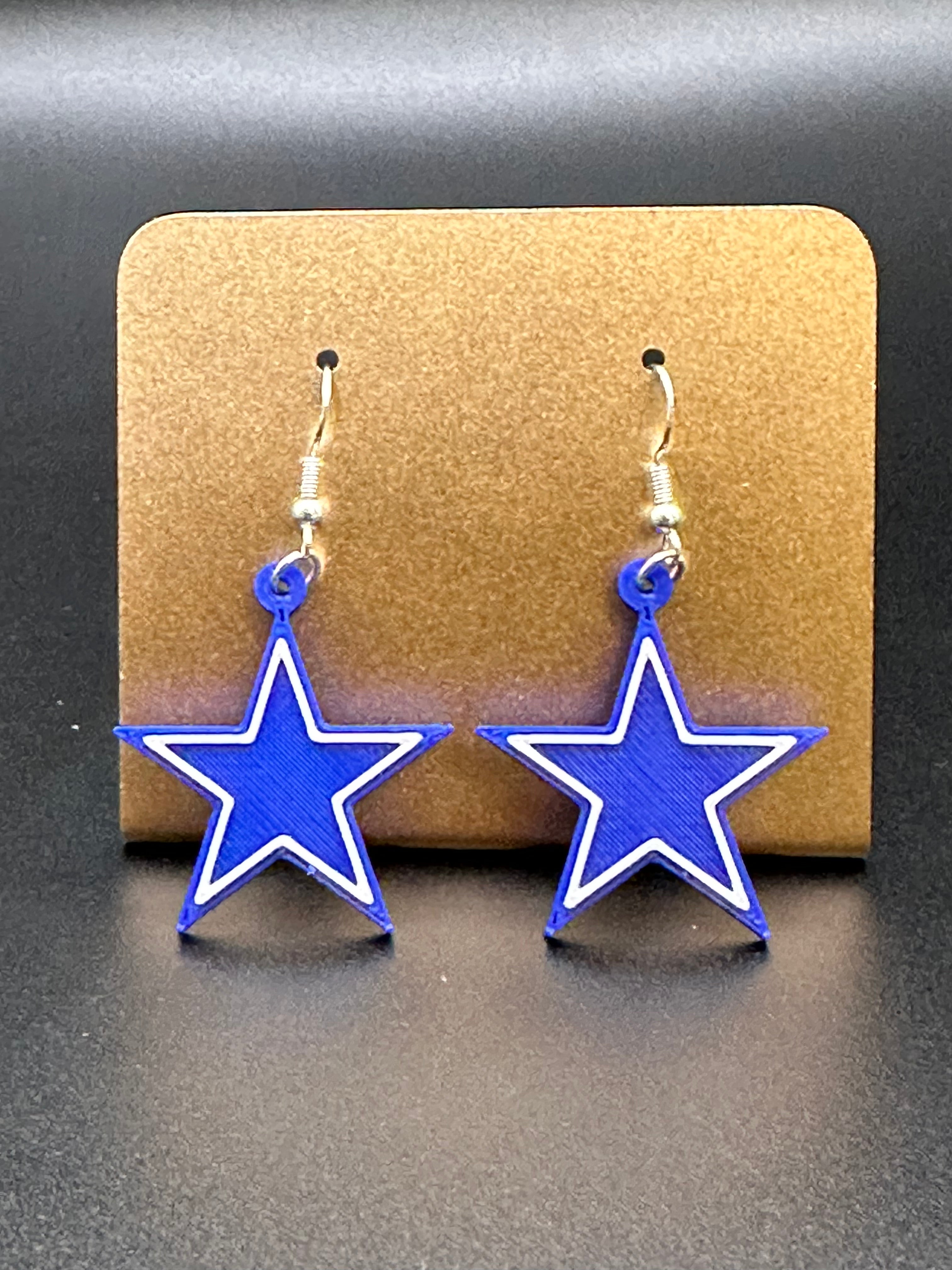 Blue Star Earrings