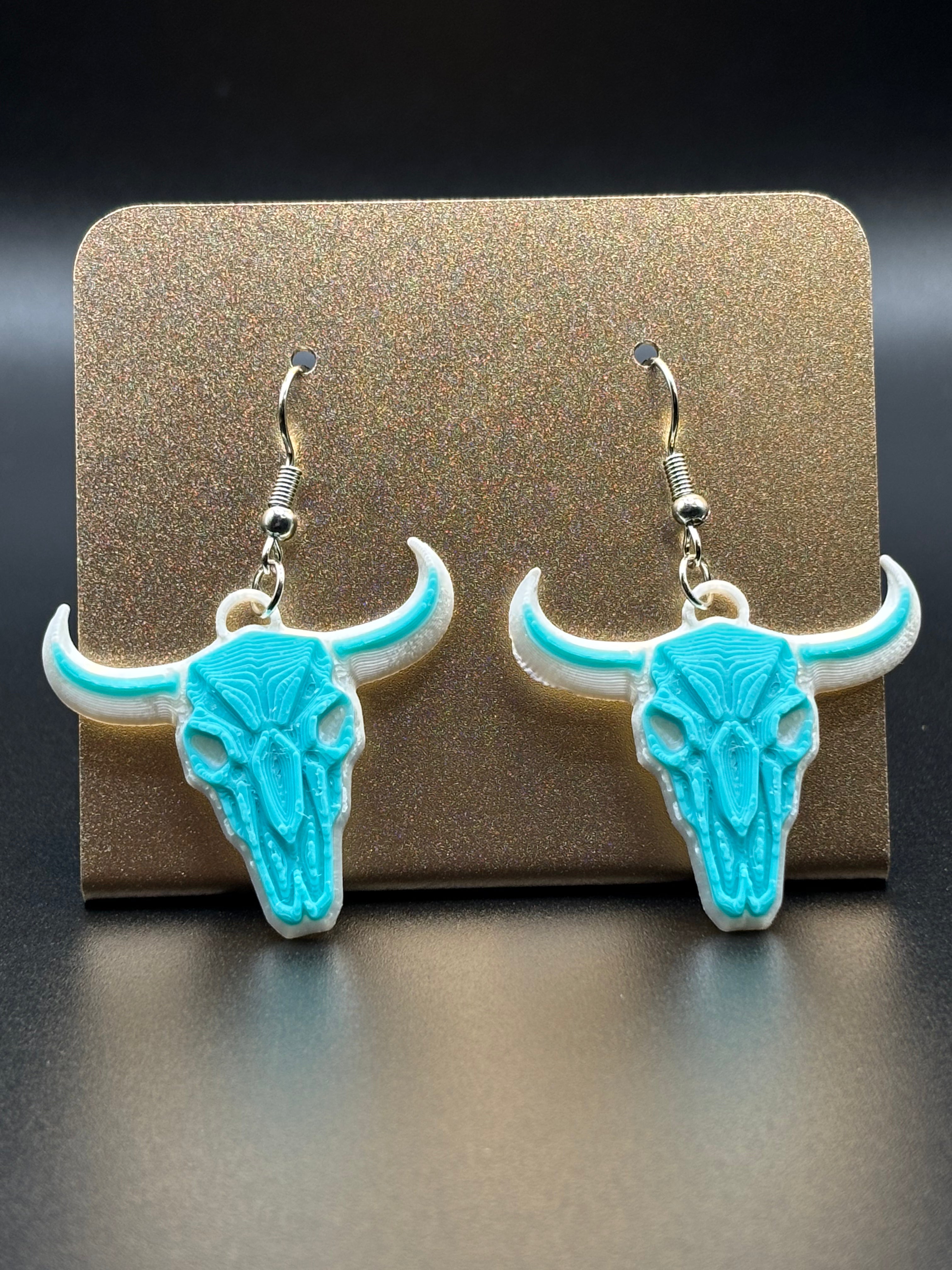 Bull Skull Earrings