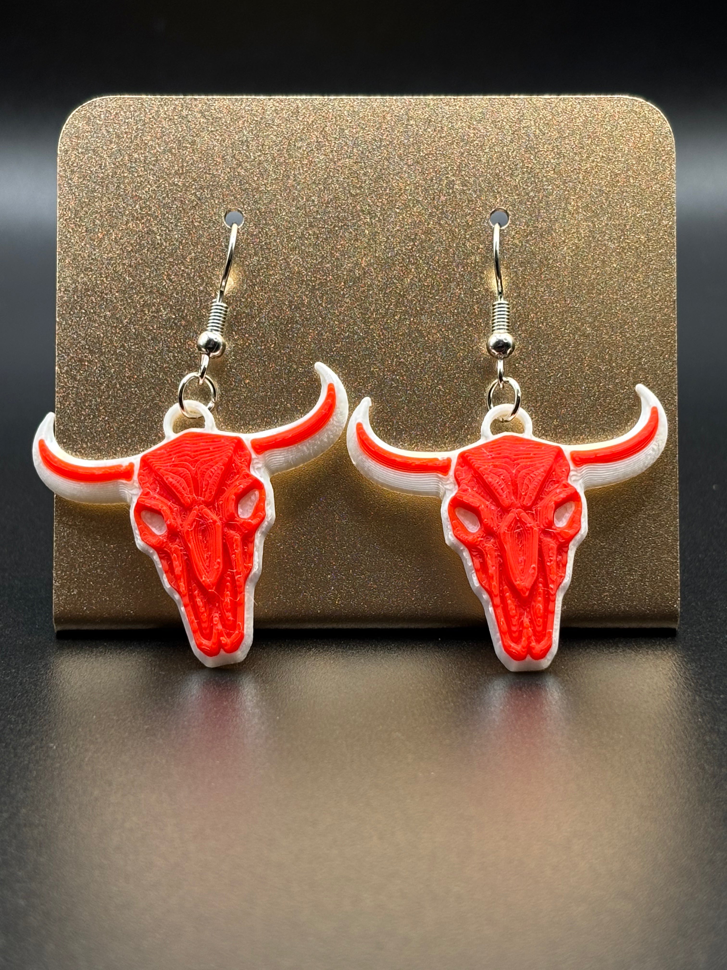Bull Skull Earrings