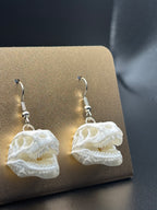 T Rex skull earrings