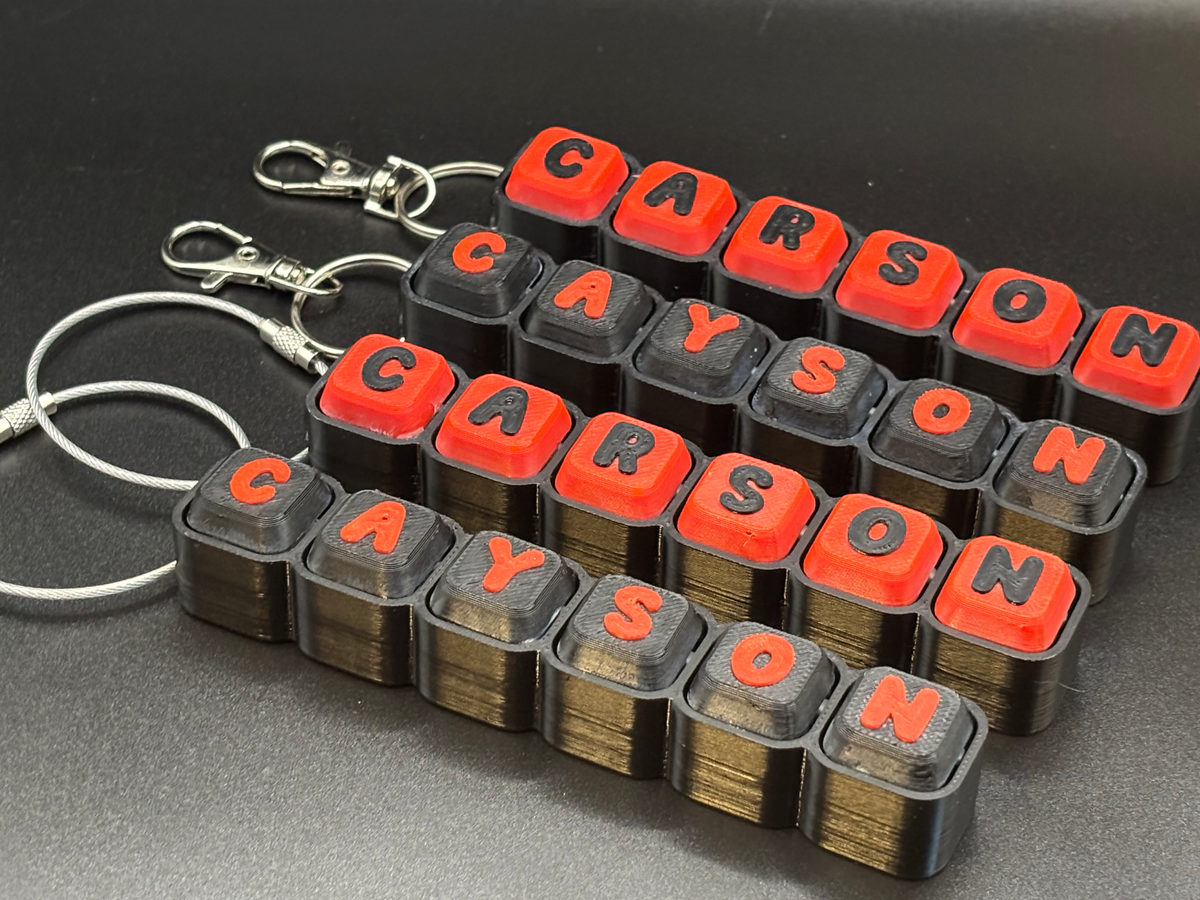 Custom Name Clicker Fidget Keychain