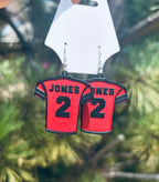 Custom Football Jersey Earrings
