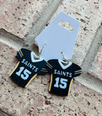 Custom Football Jersey Earrings