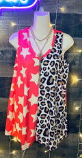 Leopard pink tank